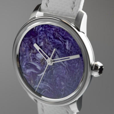 Natural stone and custom leather strap
/ Price, excl. taxes
CHF5'450.00 Charoite